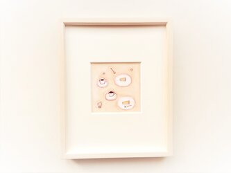 原画「珈琲時間」 水彩イラスト ※木製額縁入りの画像