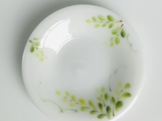 葉っぱグリーンの小皿A 直径3.6㎝の画像