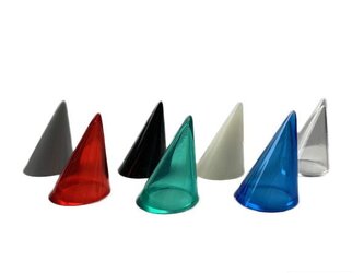 　円錐型リングディスプレイS（プラスチック製）5個セット　グレーの画像