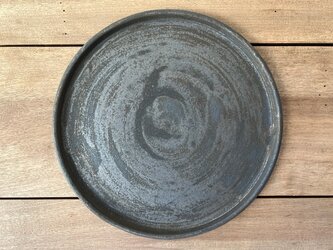 吉永哲子　|　丸皿　8寸　鉄錆の画像