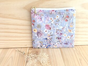 リバティ　12ｃｍファスナー　ぺたんこポーチ　サニタリーポーチ＜Wild Flowers＞(ワイルドフラワーズ)の画像