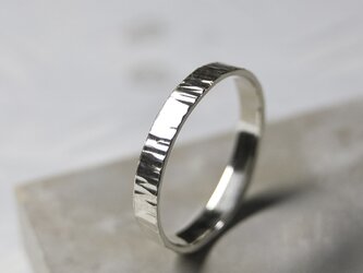 縦槌目 シルバーフラットリング 3.0mm幅 VERTICAL｜SILVER RING｜649の画像