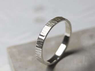 つや消し縦槌目 シルバーフラットリング 3.0mm幅 MATTE VERTICAL｜SILVER RING｜650の画像