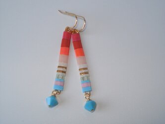 Colorful beaded earrings --Hawaii--の画像