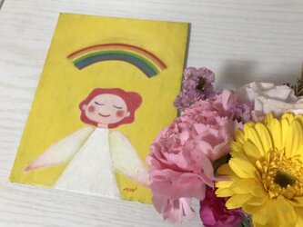 「虹」幸せの絵画・天使のイラストの画像