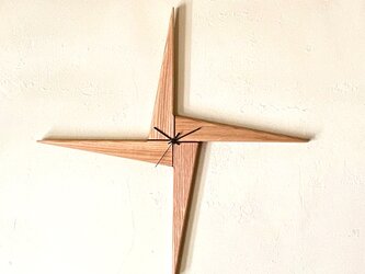 風車時計【タモ】　の画像