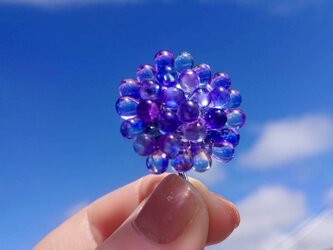 *Always*紫色の紫陽花ポニーフックの画像