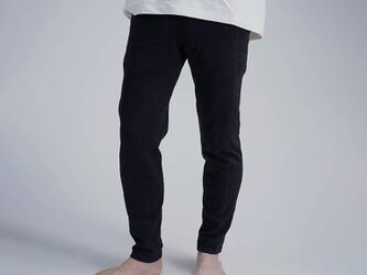 【Lサイズ】Linen knit タイツ オールシーズン着用できます / ブラック b014n-bck2-lの画像