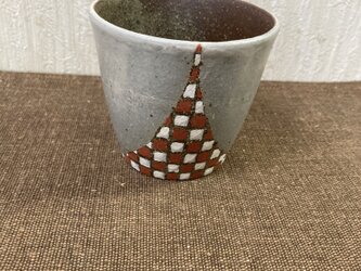 彩泥フリーカップ（市松）の画像