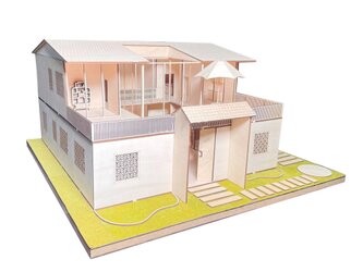 【模型製作】 木製ミニチュア オーダーメイド完成品 〈離島の民宿〉の画像