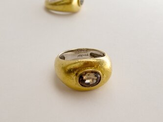 一点モノ：ブラウントルマリンの鍍金のリング【no.12044】の画像