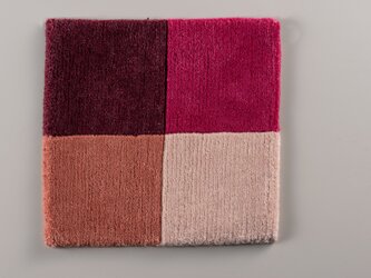 手織りラグ　4096-18(4097-18)　4色マット　ローズ・ピンクの画像