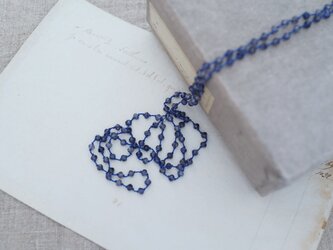 long necklace silk アイオライトの画像
