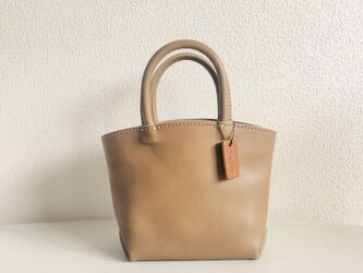 Spring mini tote bag イタリアンレザーアリゾナトープの画像