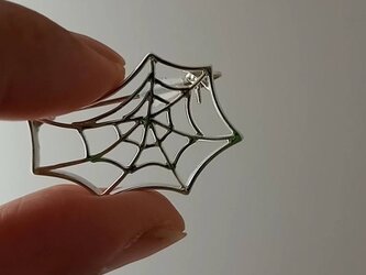 蜘蛛の巣ブローチ　Spiderweb　（Silver925）の画像