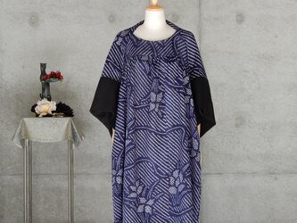 着物リメイク　絞りのチュニックワンピースとボレロのセットアップ /ゆったり目のL   kimono　の画像
