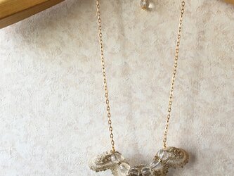 レース & ビーズ フリル ネックレスの画像