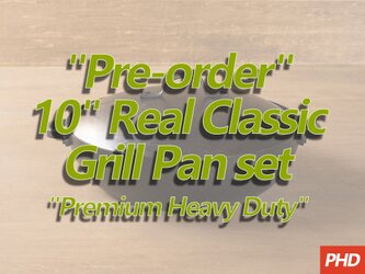10インチ Real Classic グリルパン "Premiun Heavy Duty" 蓋付きセットの画像