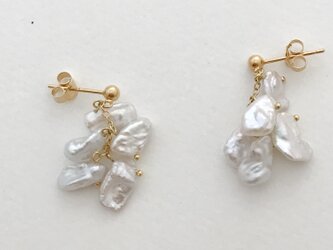 淡水パールピアス1(G色）の画像