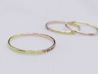 【選べる柄】Half & Half /細1.2mm（真鍮&銅）の画像