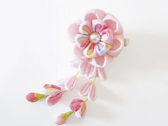 つまみ細工クリップ＆ブローチ / ふわりの画像