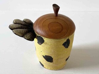 カップ型・ドット・蓋物の画像
