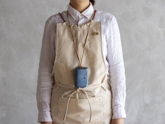 あかちゃん財布の外装　アラスカレザー（ブルー）の画像