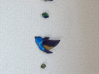 小鳥（水色、紫）の画像