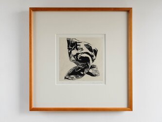銅版画 “scarf”（額装）の画像
