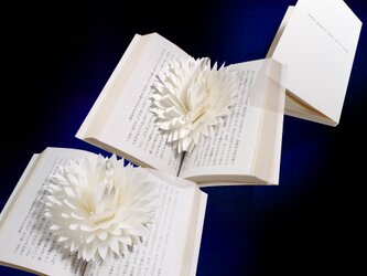 紙の花のしおり　ポップアップペーパーブックマーク〈ダリア〉の画像