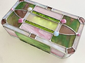 ティッシュボックスケース『ピンクフラワーガーデン』の画像