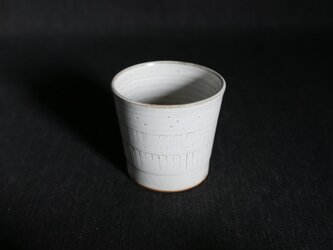 チタン白マット 格子文フリーカップの画像
