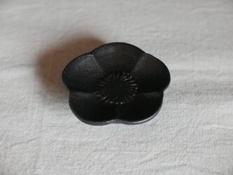 黒釉 梅豆皿の画像