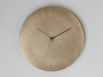 【受注製作】壁掛け時計−タイプ2/真鍮　minimal clock <DISK-type2> / brassの画像