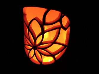竹灯籠　竹灯り   ロウソクの揺らぎ 竹ランプシェイド 　〜〜華線〜〜の画像