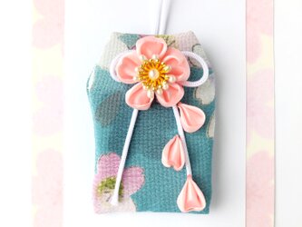 （桜浅葱）元巫女が作る桜のお守り袋の画像