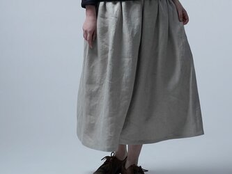 【プレミアム】Linen Skirt ギャザースカート / フラックス s004f-flx1の画像