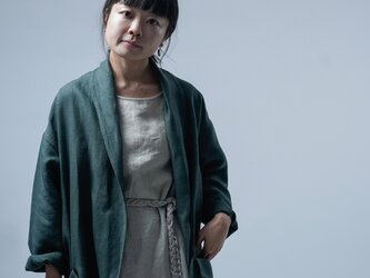 【プレミアム】Linen Jacket ショールカラー / ヴェールフォンセ h022m-vfs2の画像