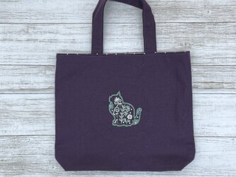 トートバッグ  花猫の画像