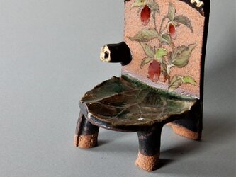 釉描彩蛍袋図飾椅子の画像