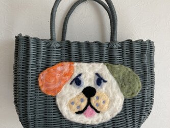 koruri × workshopcolore カゴバッグ 犬の画像