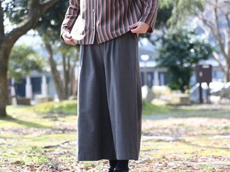 【Mサイズ】○ 墨染の深みグレー ○ のたりズボン（備後節織）の画像