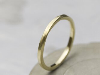 つや消し 真鍮ワンポイントハーフツイストリング 1.5mm幅 マット｜BRASS RING｜708の画像