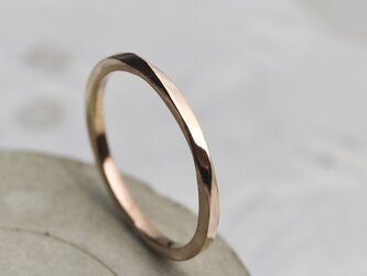 鏡面 PGPピンクゴールドワンポイントハーフツイストリング 1.5mm幅 グロス｜PGP RING bs｜710の画像
