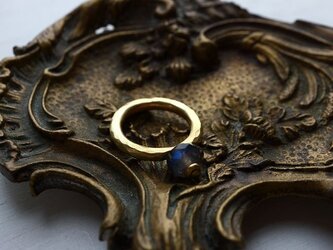 ラブラドライト＊Brass Point Ring＊AAA＊no.582の画像