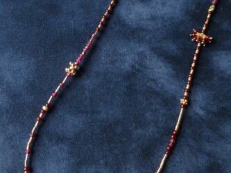 SV・K10 Garnet Long Necklaceの画像