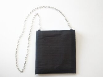 ポシェット・シルクシャンタン（ブラック）の画像