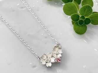 SV 桜のネックレス（ピンクトルマリン）2305の画像