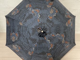 大島紬の日傘　花時の画像