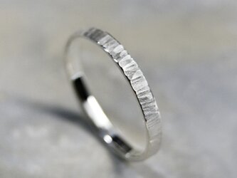 つや消し縦槌目 シルバーシンフラットリング 2.5mm幅 MATTE VERTICAL｜SILVER RING｜719の画像
